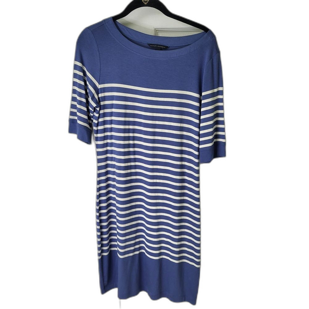 Banana Republic Blue and White Striped Dress